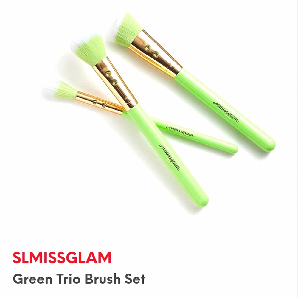 SLMISSGLAM Green Trio Brush Set